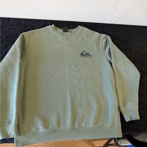 Quiksilver Men's Olive Crewneck with Subtle Logo Size M